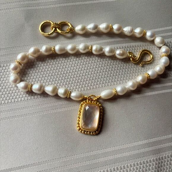 Brand New. $425 Julie Vos Marbella Necklace Crystal NWOT - Picture 7 of 12